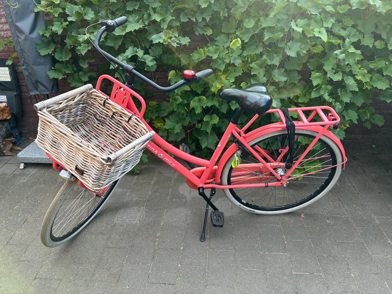 Cortina Milo damesfiets met mand, 49cm, Terugtraprem, 47 tot 50 cm, Versnellingen, Zo goed als nieuw