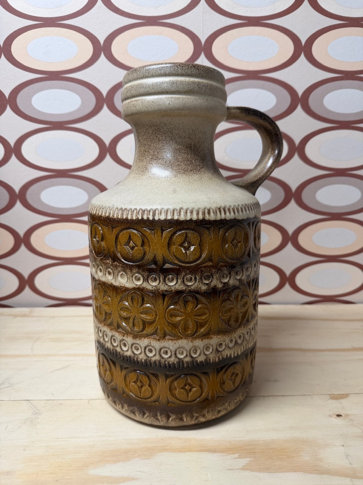 Vintage West Germany vaas - retro seventies vaas, Ophalen of Verzenden