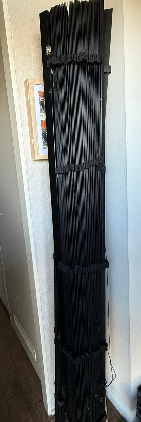 Zwarte lamellen, perfect voor privacy en zonwering, Ophalen, 200 cm, Gebruikt, Zwart