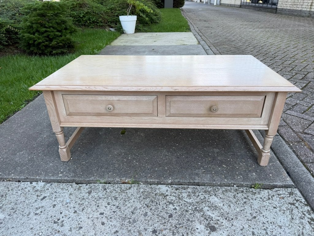 SALONTAFEL + BIJZETTAFEL OISTERWIJK, Huis en Inrichting, Ophalen, Gebruikt, 100 tot 150 cm, Eikenhout