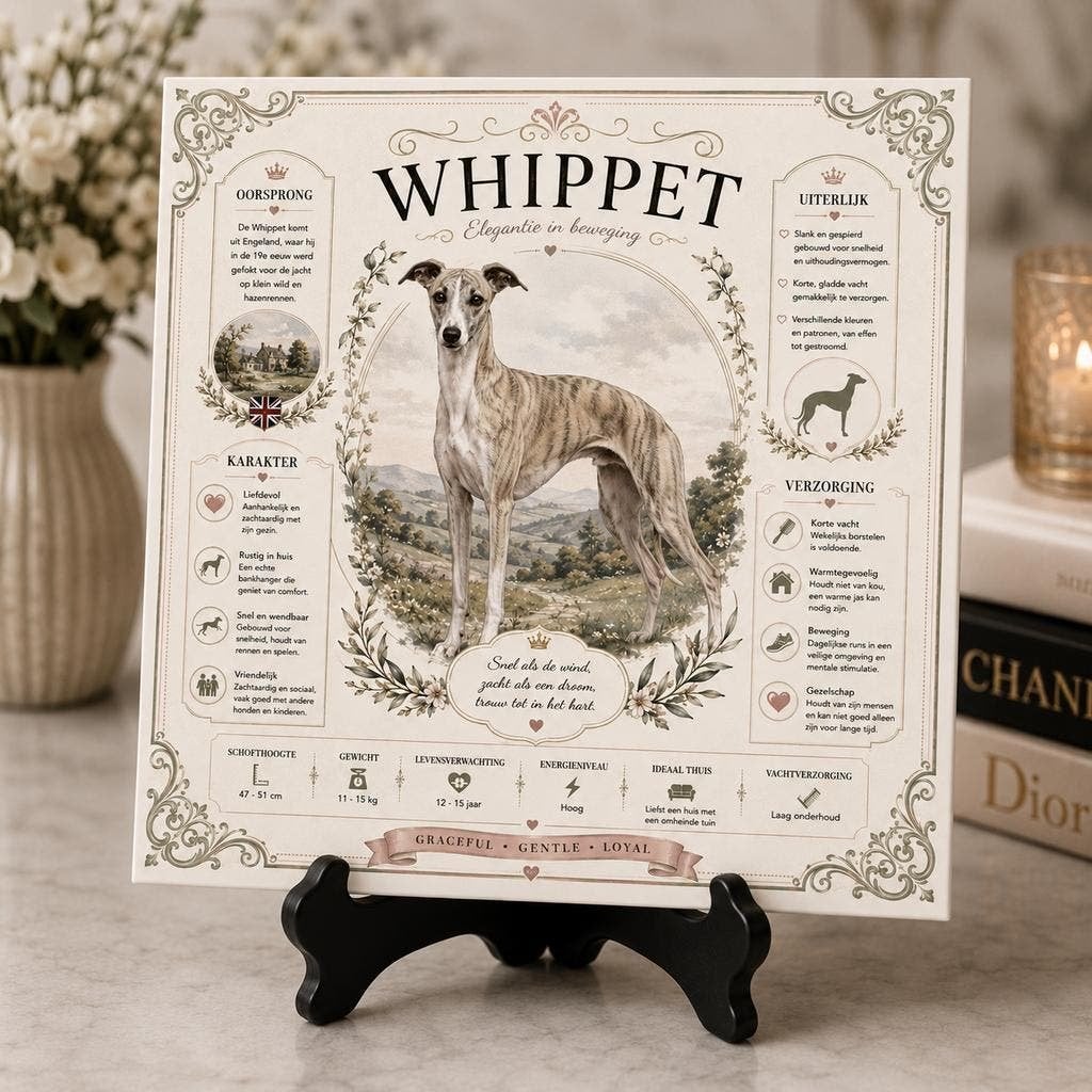Whippet - Infographic Tegel, Verzenden, Nieuw