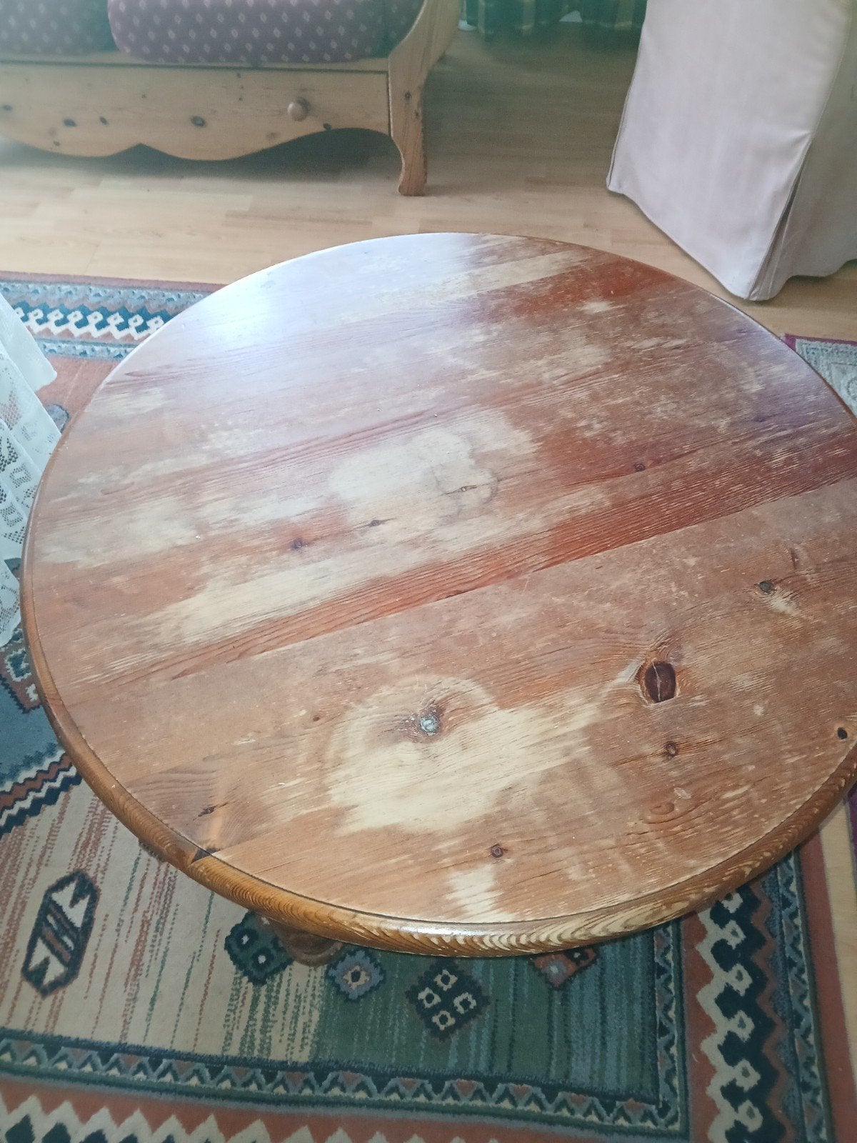 Salontafel grenen, Ophalen