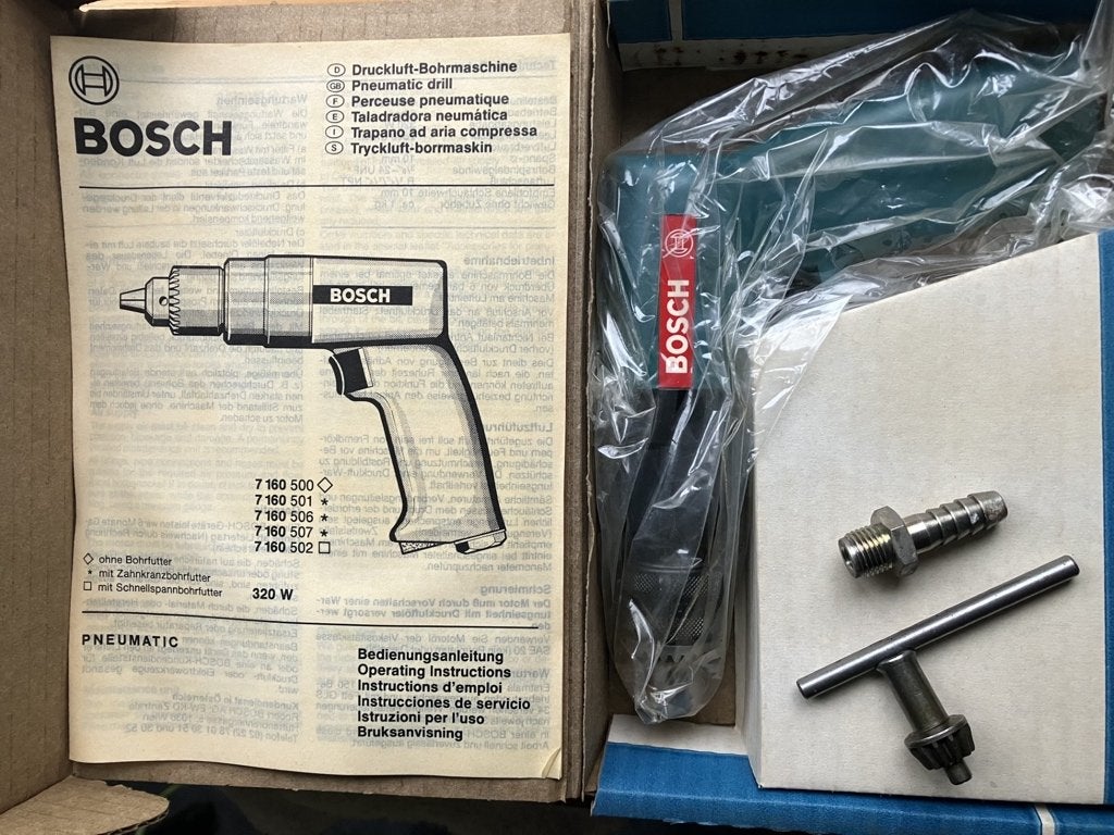 Bosch pneumatische boormachine met getande boorkop, Ophalen of Verzenden, Nieuw, Minder dan 400 watt, Boormachine