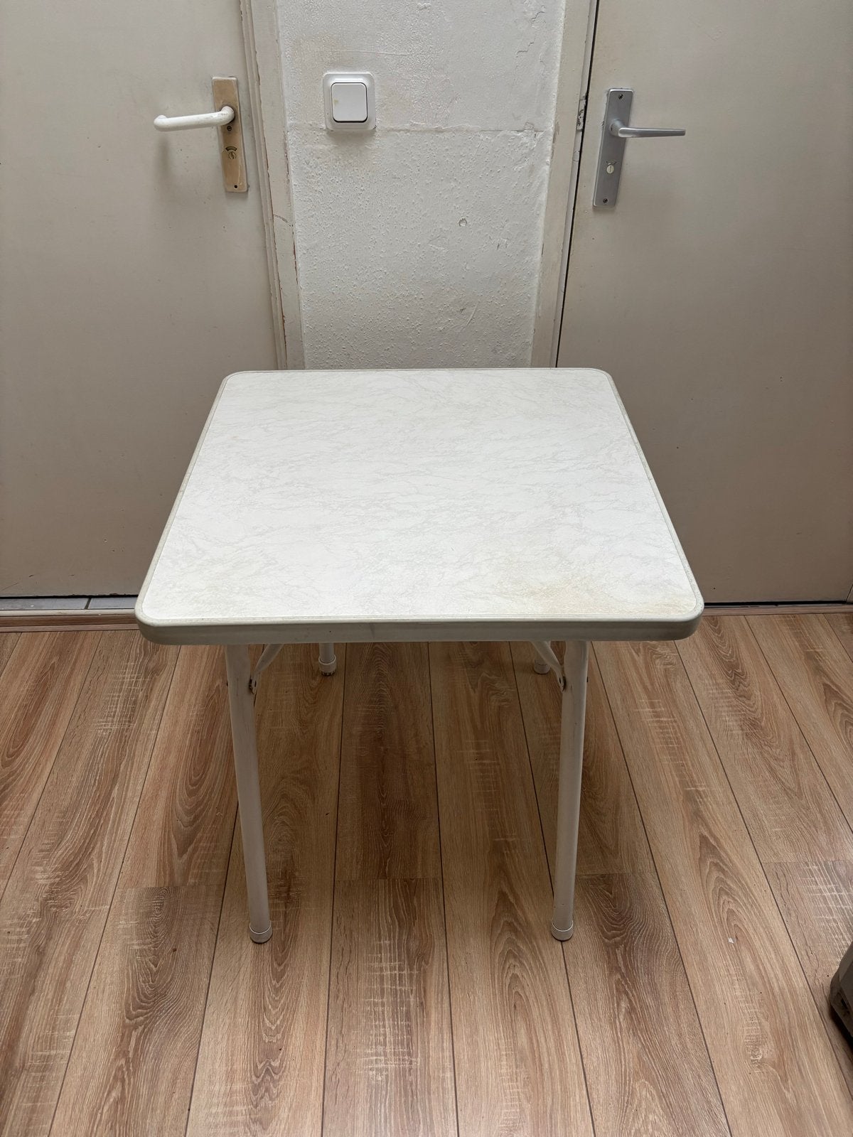 Witte Picknicktafel/Tuintafel, Ophalen, Gebruikt, Rechthoekig, Plastic