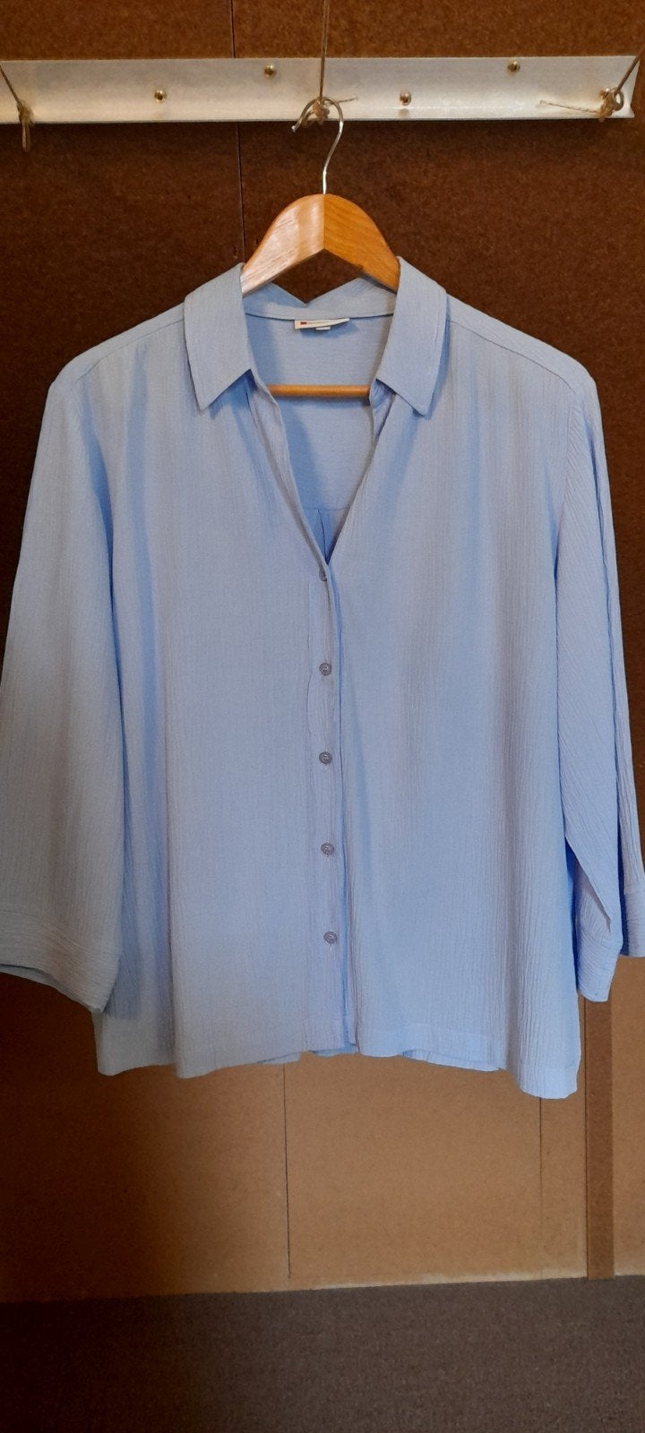 Street One lichtblauwe blouse maat 40, driekwart mouw, Street One, Ophalen of Verzenden, Zo goed als nieuw, Blauw