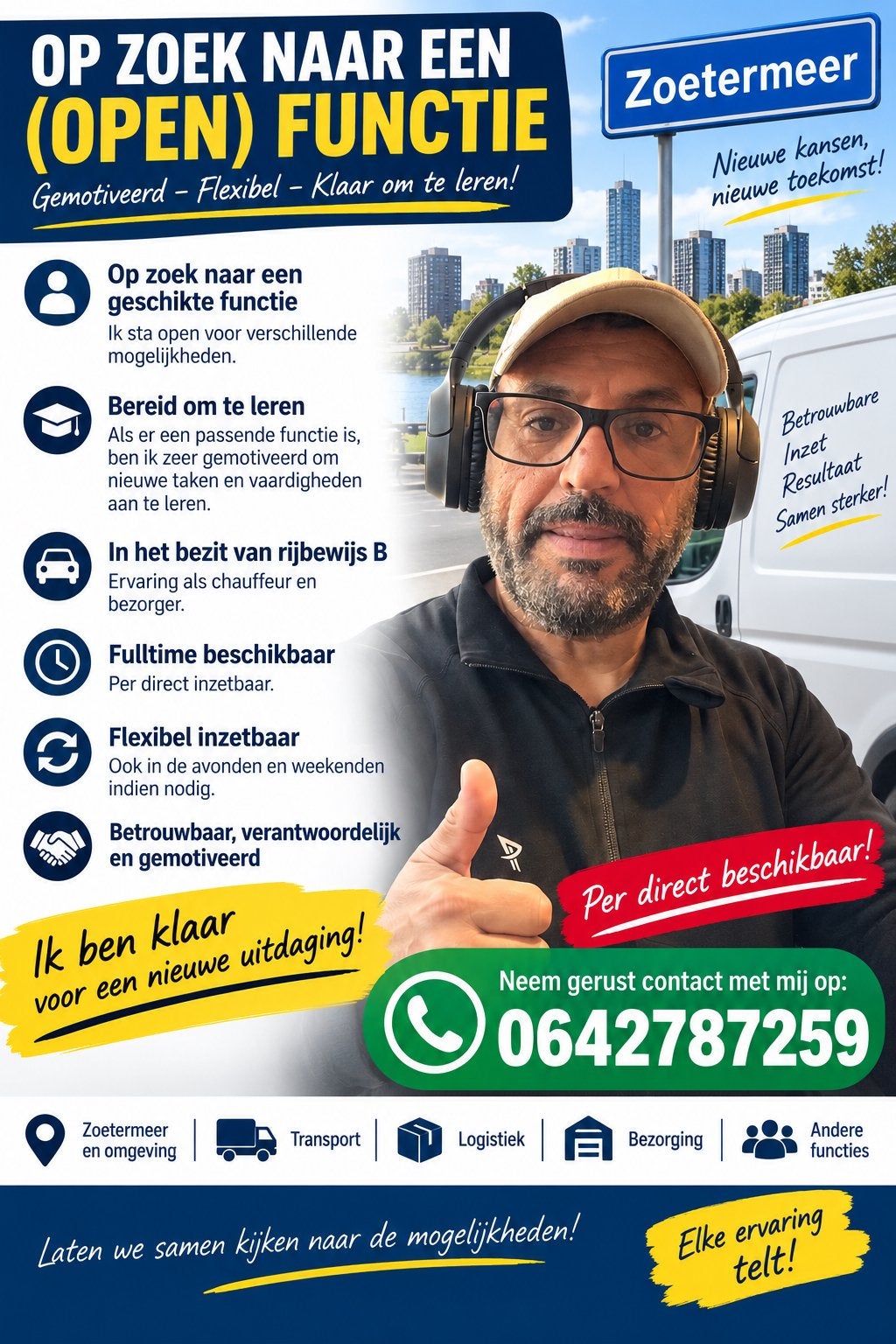 OP ZOEK NAAR EEN PASSENDE FUNCTIE IN ZOETERMEER omgeving, Vacatures, 33 - 40 uur, Overige vormen
