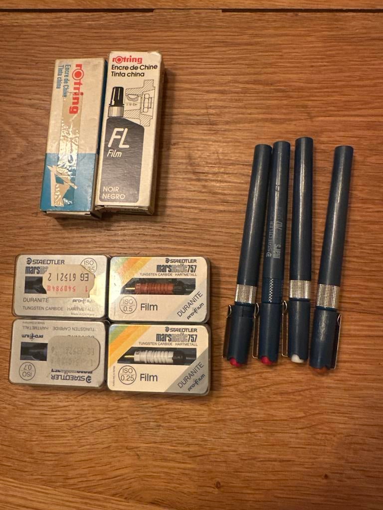 Rotring en Staedtler Tekenpennen en Inkt Set, Ophalen of Verzenden, Zo goed als nieuw