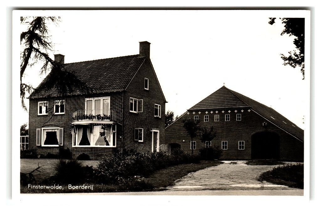 Finsterwolde, Boerderij, Ophalen of Verzenden, 1940 tot 1960, Ongelopen, Groningen