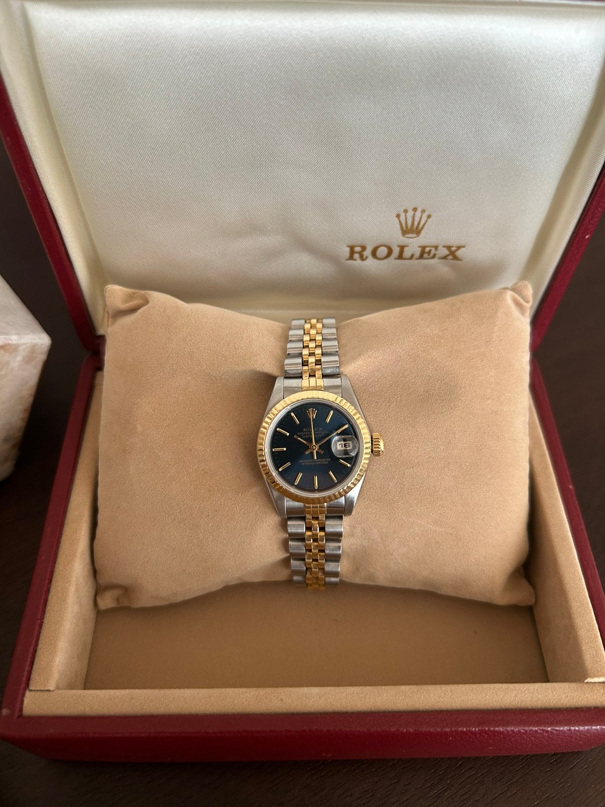 Rolex Datejust Ref. 69173 – Blauw | Staal/Goud | 26 mm, Sieraden, Tassen en Uiterlijk, Staal, Gebruikt, Rolex, Polshorloge