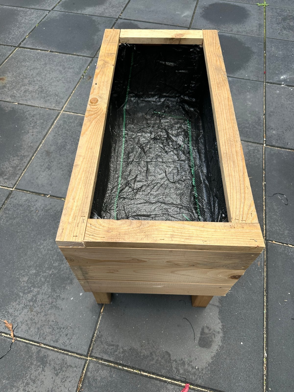 Houten Bloembak op Poten - 96x56x43 cm, Tuin en Terras, Ophalen, Nieuw, Binnen, 60 tot 100 cm