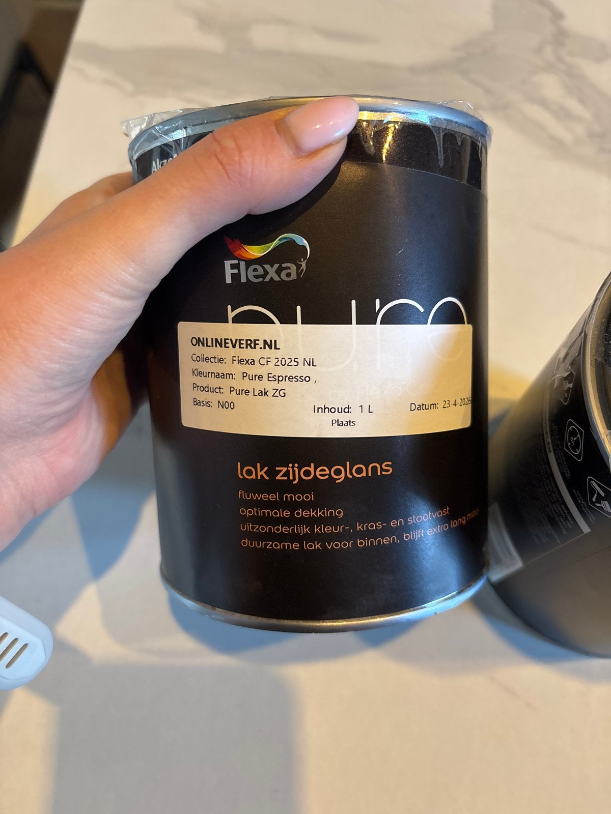 Flexa Pure Lak Zijdeglans - Pure Espresso (1L), Bruin, Nieuw, Ophalen of Verzenden, Lak