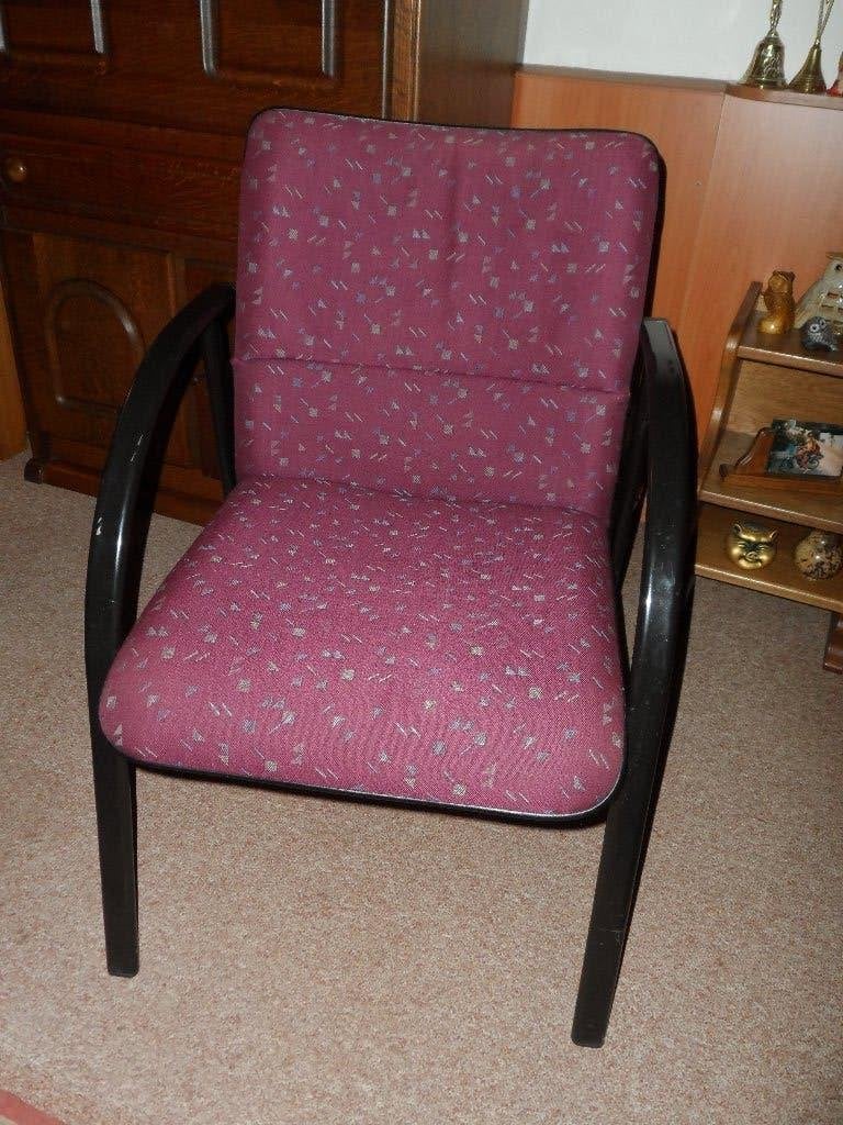 2 leuke stoelen - paarse stof, Ophalen, Gebruikt, Twee, Overige kleuren