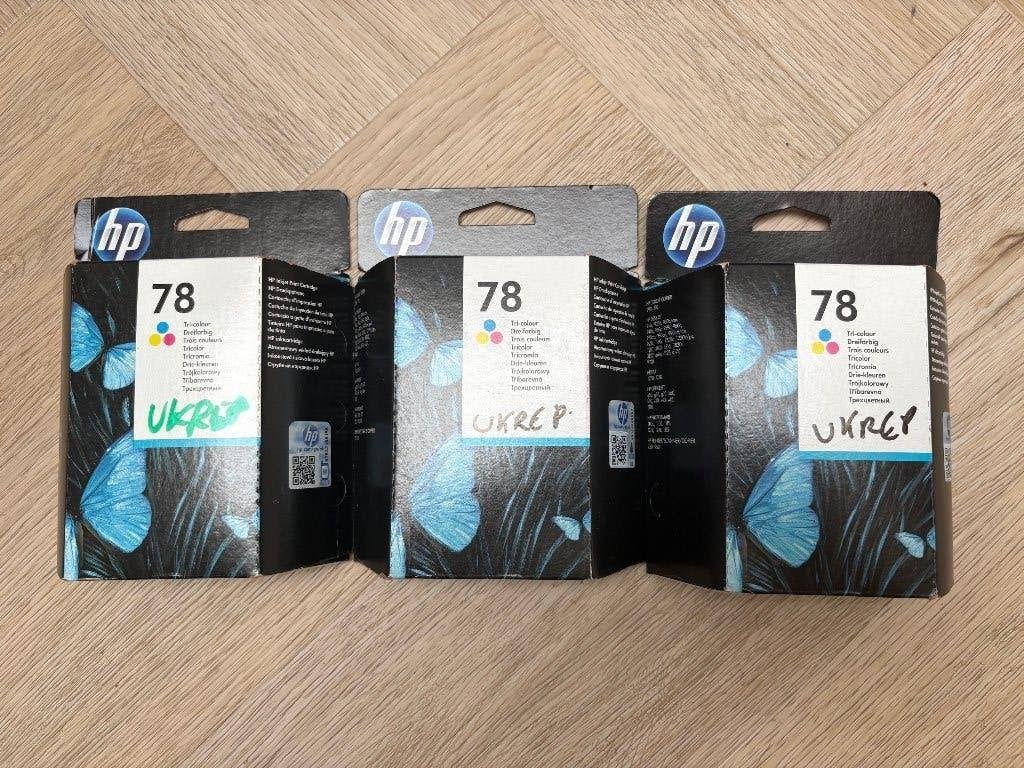 3 stuks nieuwe originele Tri-Color cartridges HP 78, Ophalen of Verzenden, Nieuw, Cartridge