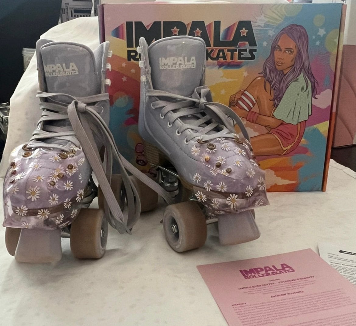 Impala Glitter Lilac rolschaatsen mt35 (34), Ophalen of Verzenden, Zo goed als nieuw