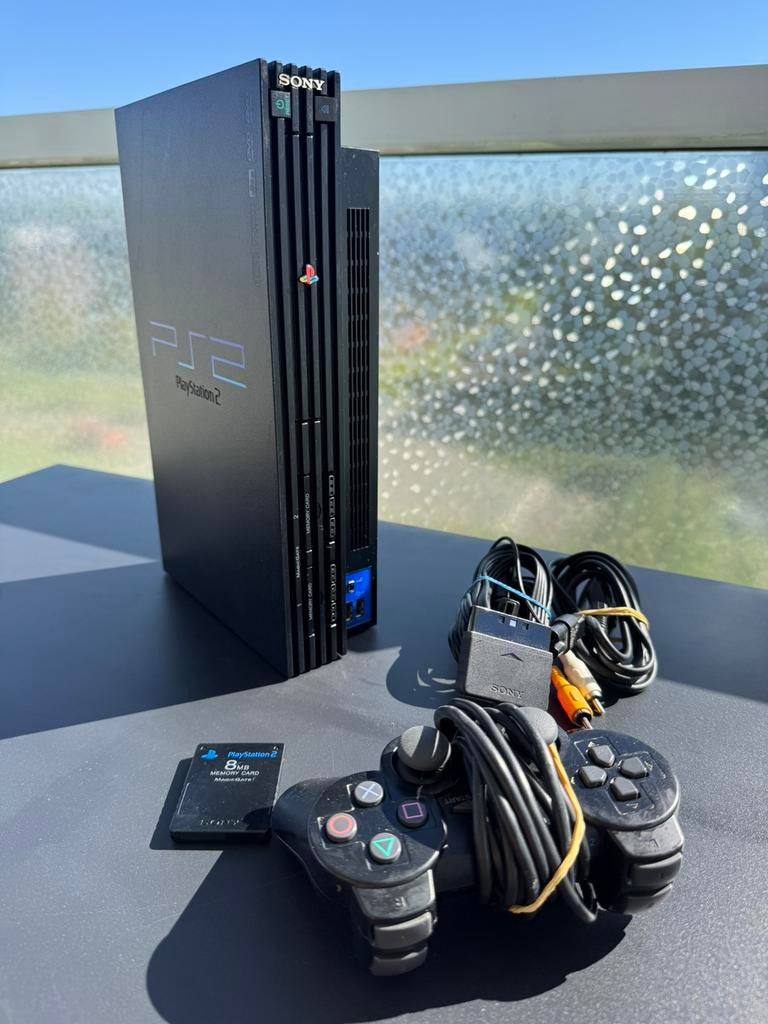 PlayStation 2 Phat Console, Gebruikt, Ophalen of Verzenden, Zonder controller, Met geheugenkaart