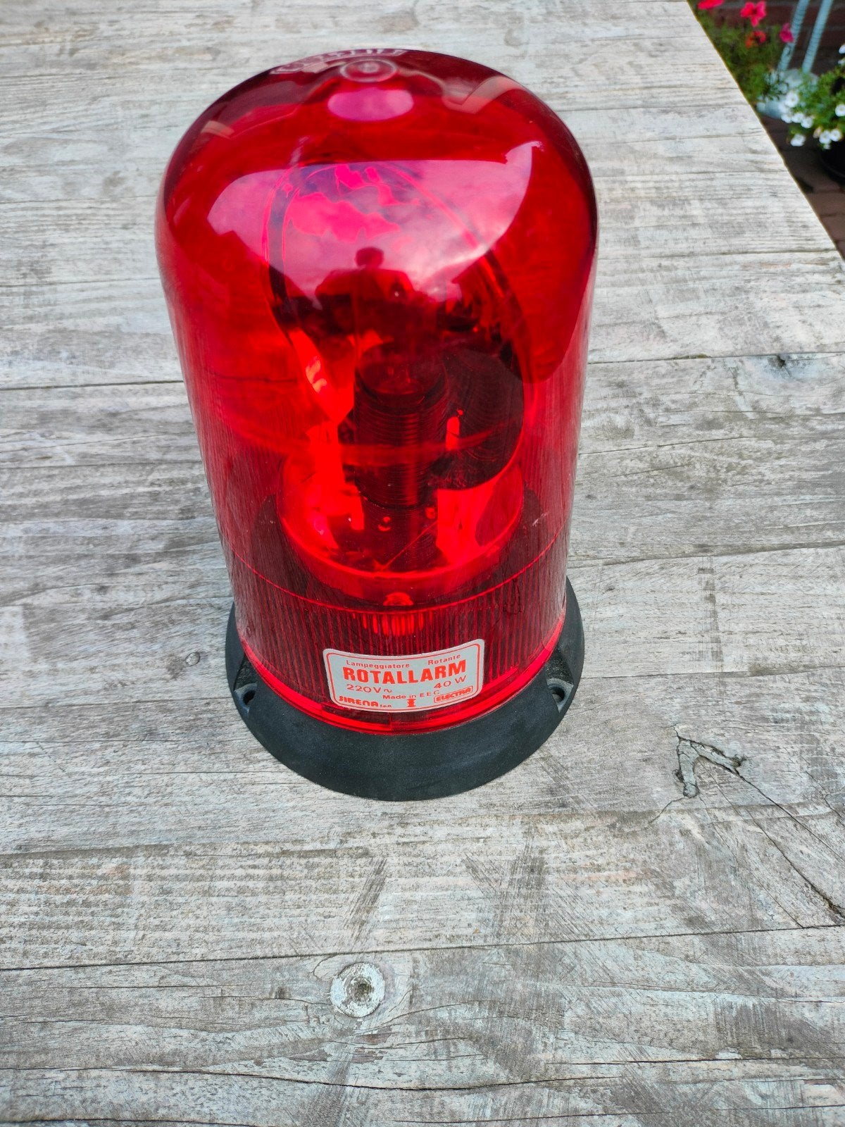 Zwaailamp Rood/Oranje 220V/24V - Sirena/Xenoflash, Auto-onderdelen, Verlichting, Ophalen, Gebruikt, Universele onderdelen