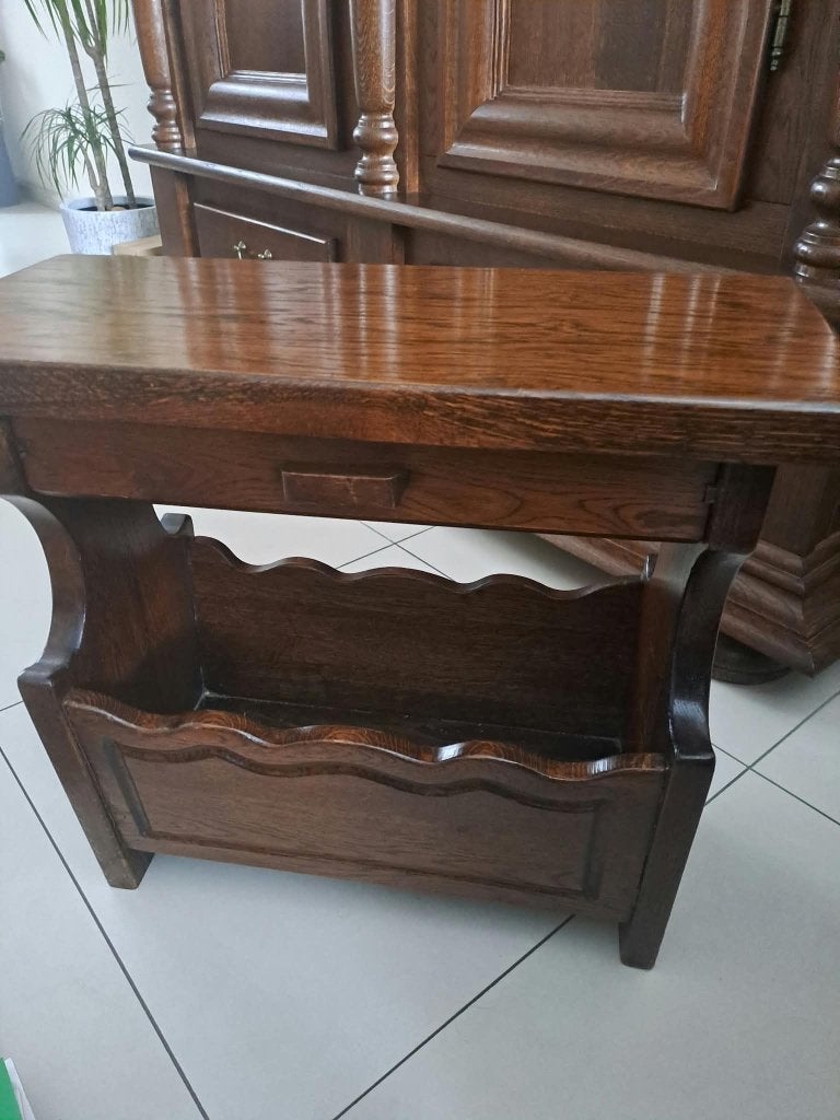 Krantenbak hout vintage, Ophalen, Gebruikt, Vintage, Hout