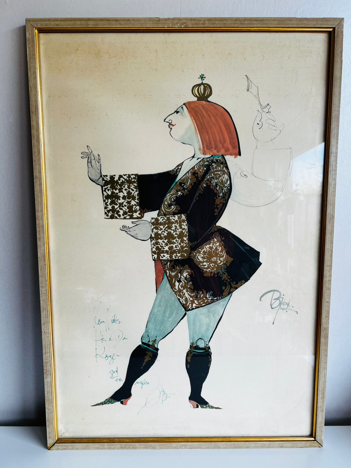 Vintage Bjorn Wiinblad Litho Koning uit Ganzenhoedster 70s, Ophalen