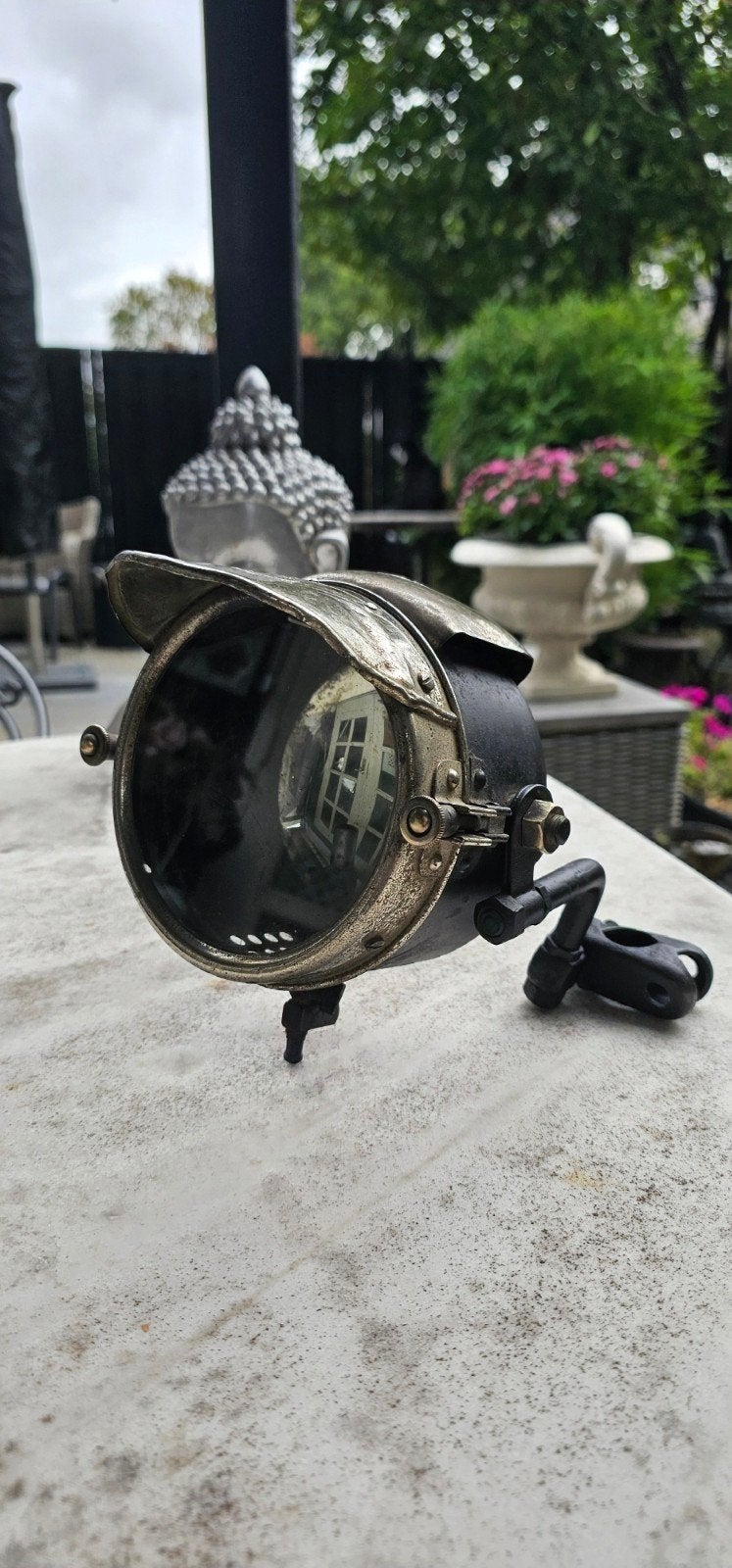 Oude motorlamp jaren 20., Ophalen of Verzenden