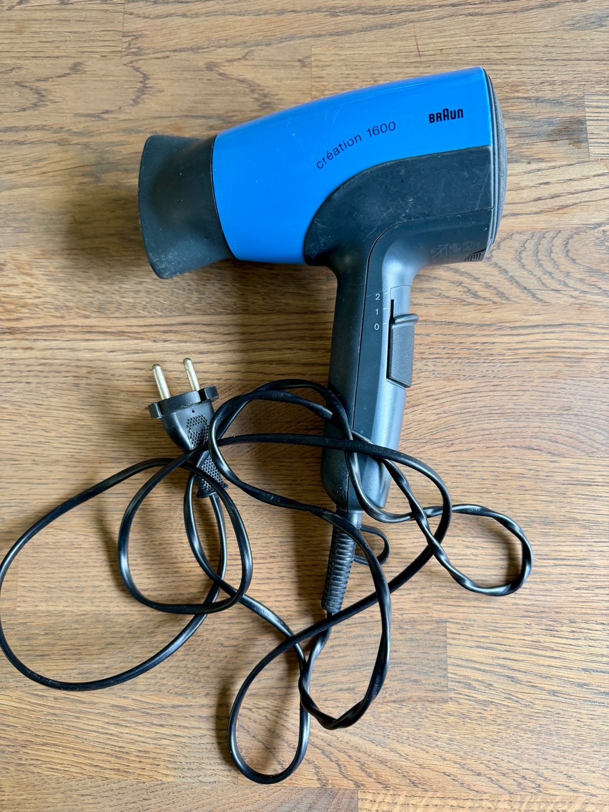 Braun Création 1600 Föhn - Vintage Haardroger, Ophalen of Verzenden, Gebruikt, Haarverzorging