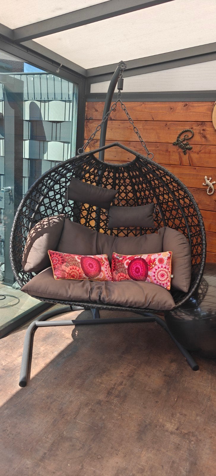 2-persoons hangstoel Intratuin - Zo goed als nieuw, Tuin en Terras, Ophalen, Zo goed als nieuw, Rotan