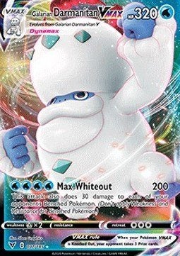 Pokemon - Galarian Darmanitan VMAX (VIV 37) Ultra rare.., Ophalen of Verzenden, Nieuw, Losse kaart, Foil