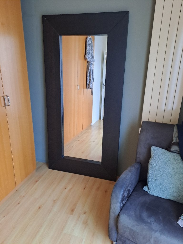 Spiegel, Huis en Inrichting, Woonaccessoires | Spiegels, Ophalen, Gebruikt, 75 tot 100 cm, 150 tot 200 cm
