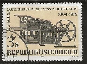 Oostenrijk 3, drukmachine, Verzenden, Gestempeld