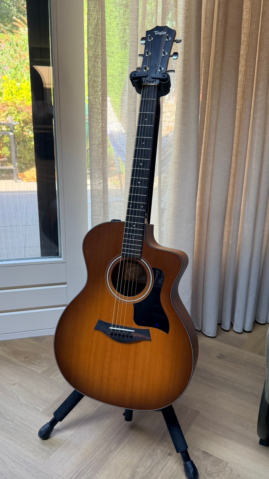 Taylor 114ce-SB Sunburst akoestische gitaar, Ophalen, Zo goed als nieuw, Western- of Steelstringgitaar, Met koffer