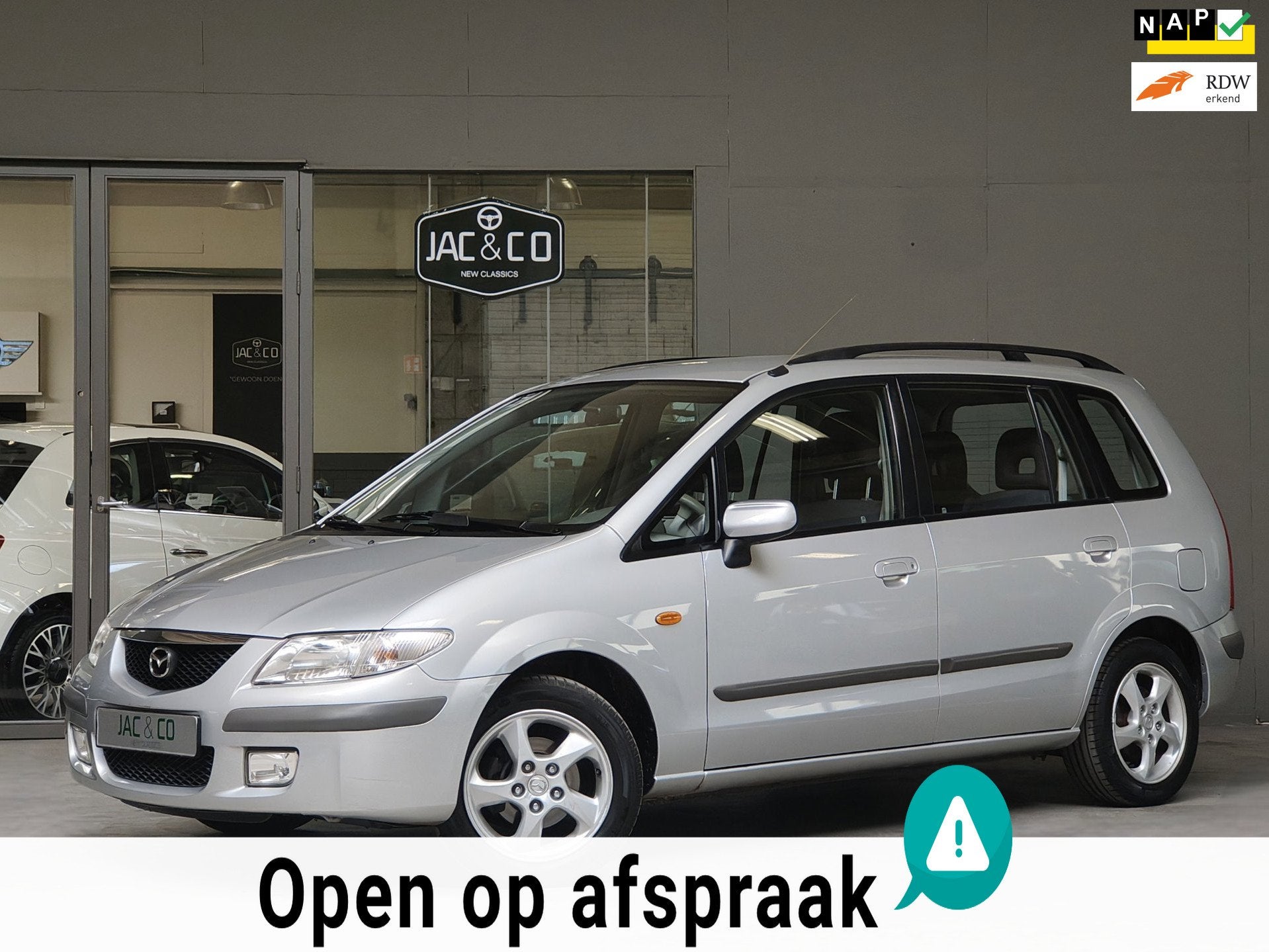 Mazda Premacy 1.8 Automaat Airco trekhaak -Perfect onderhoud, Auto's, Mazda, Stof, Gebruikt, Zwart, 4 cilinders
