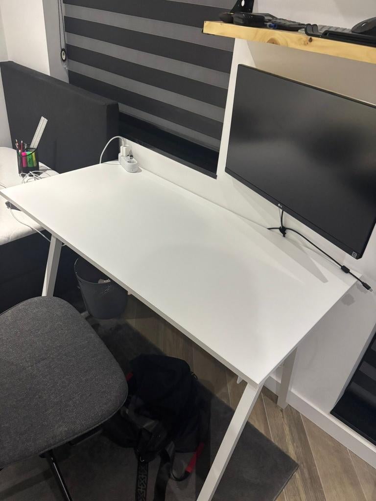 Bureau Trotten wit, 120x70 cm, Huis en Inrichting, Bureaus, Ophalen, Demontabel, 120 cm, Hout