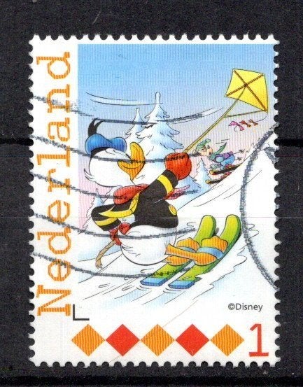 gestempelde zegel. Persoonlijke: Donald Duck, Postzegels en Munten, Ophalen of Verzenden, Na 1940, Gestempeld