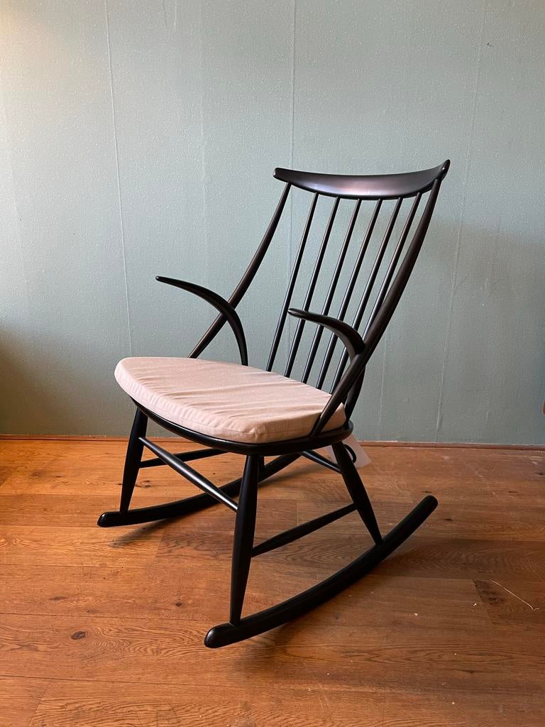 Schommelstoel Deens design Illum Wikkelsø, Huis en Inrichting, Stoelen, Ophalen, Zwart, Nvt, Eén