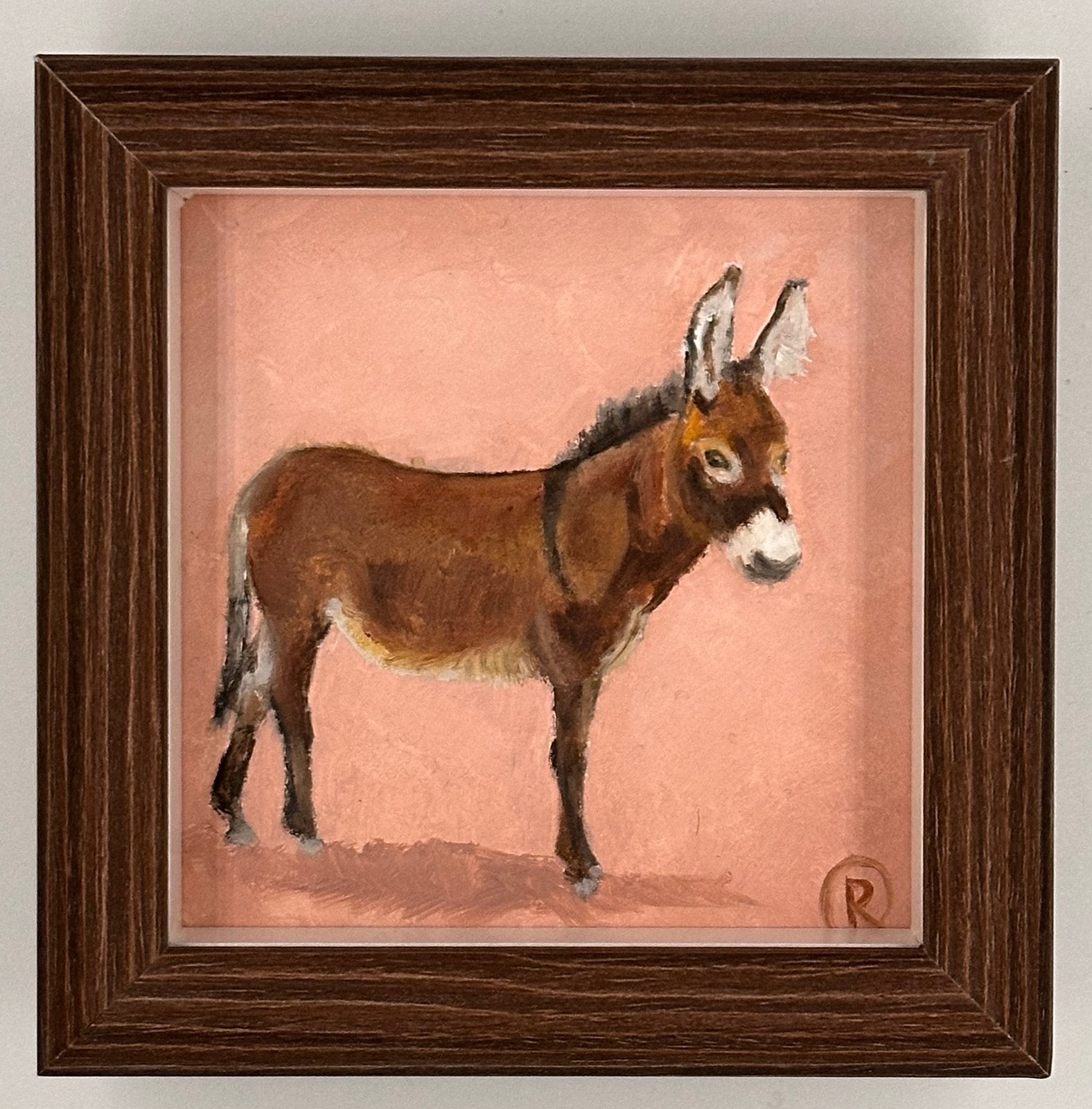 Ezeltje Lucky, Antiek en Kunst, Gesigneerd, Ophalen of Verzenden, Dieren, Olieverf