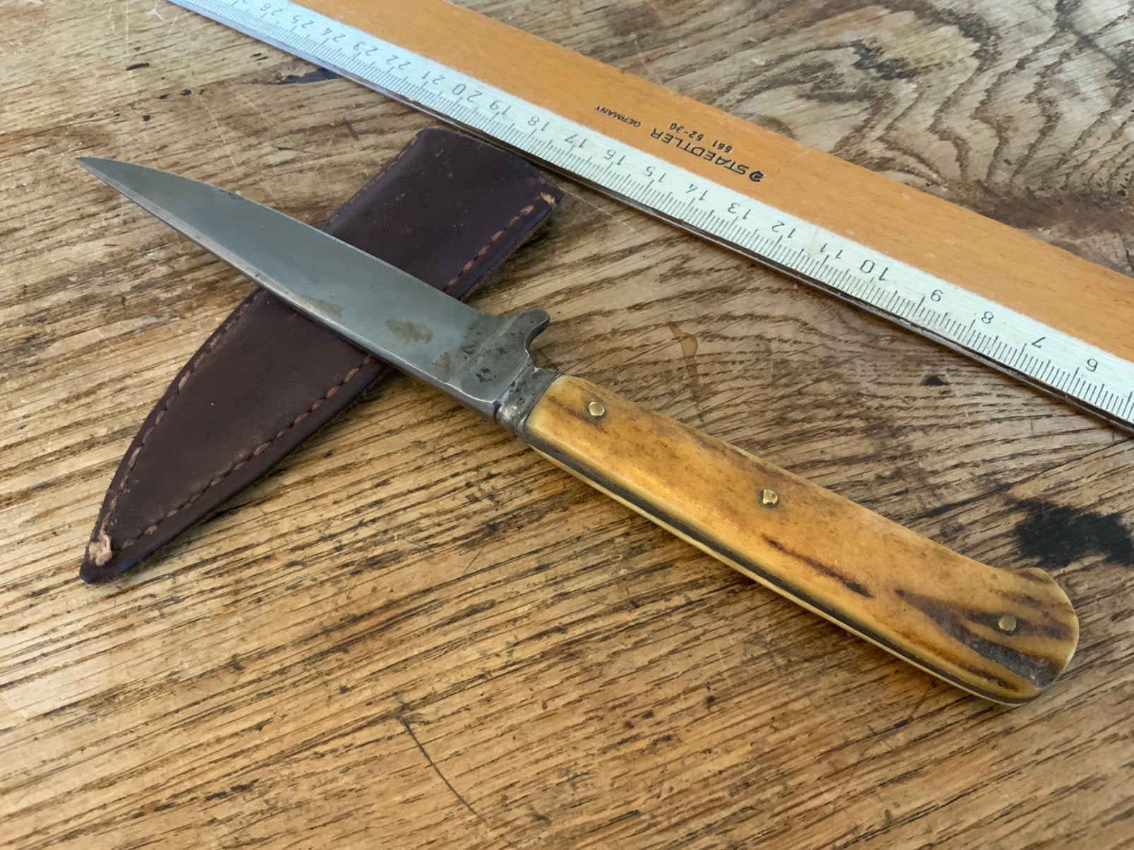 Antieke Duitse Dolk Trachtenmesser Nicker Jagdnicker, Ophalen of Verzenden, Zo goed als nieuw