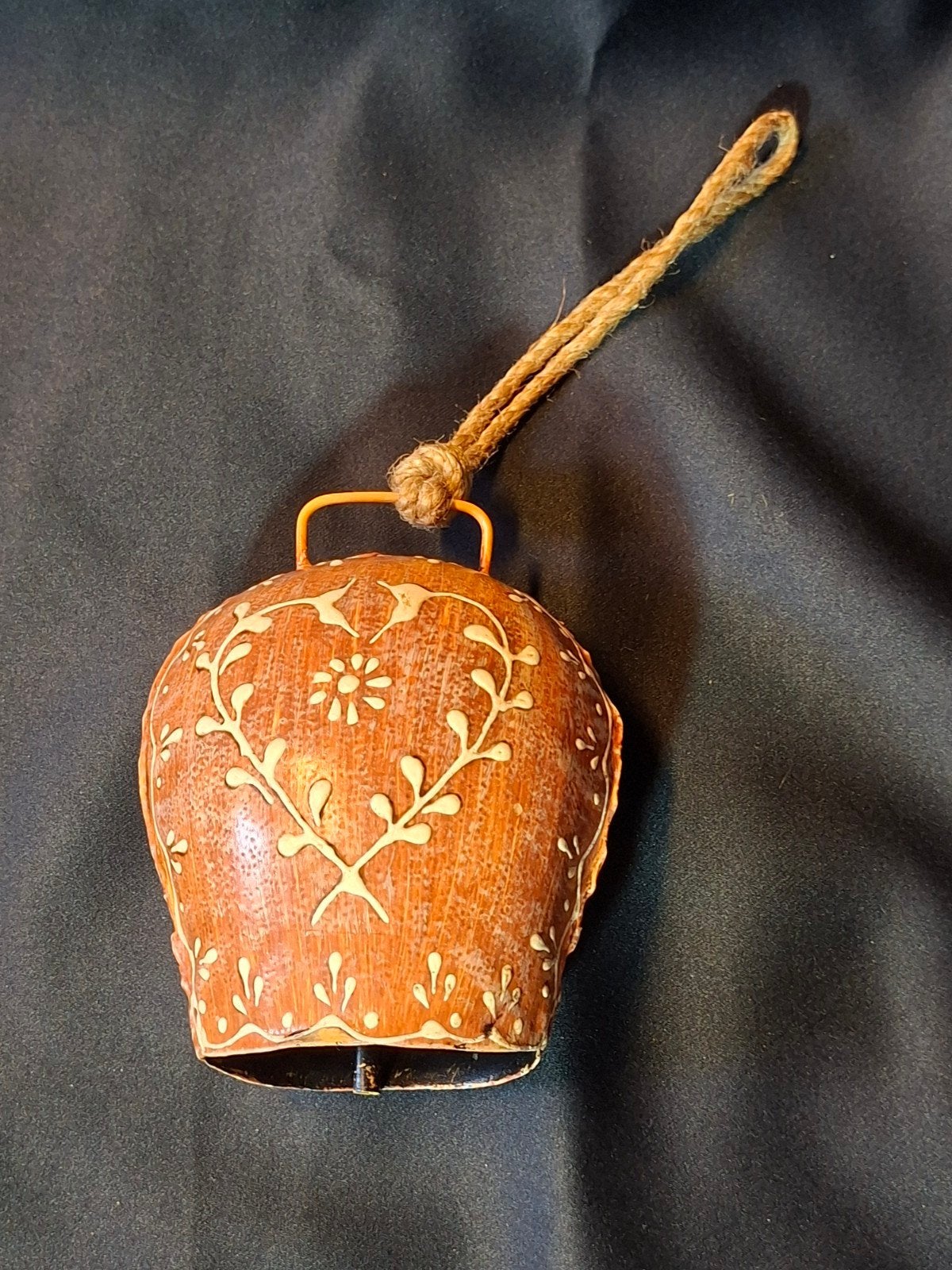Oude decoratieve koebel met touw, Antiek en Kunst, Ophalen of Verzenden