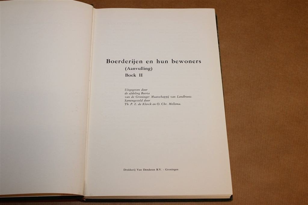 Boerderijen en Hun Bewoners — Aanvulling Boek II, Beerta, Boeken, Geschiedenis | Stad en Regio, Ophalen of Verzenden, Gelezen