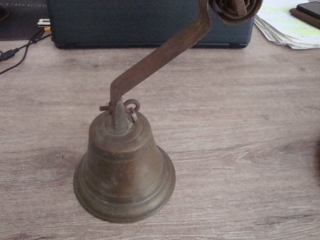 oude koperen deur bel nummer 18, Ophalen of Verzenden