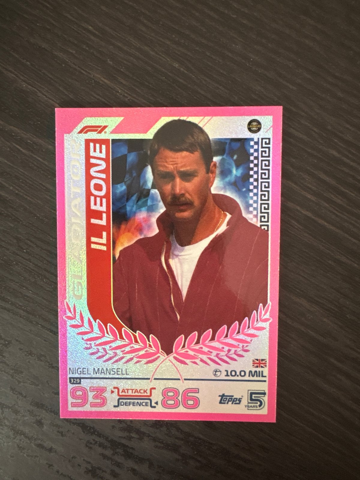 Nigel Mansell Topps Turbo Attax 2024 Pink Parallel, Ophalen of Verzenden, Zo goed als nieuw, Losse kaart, Foil