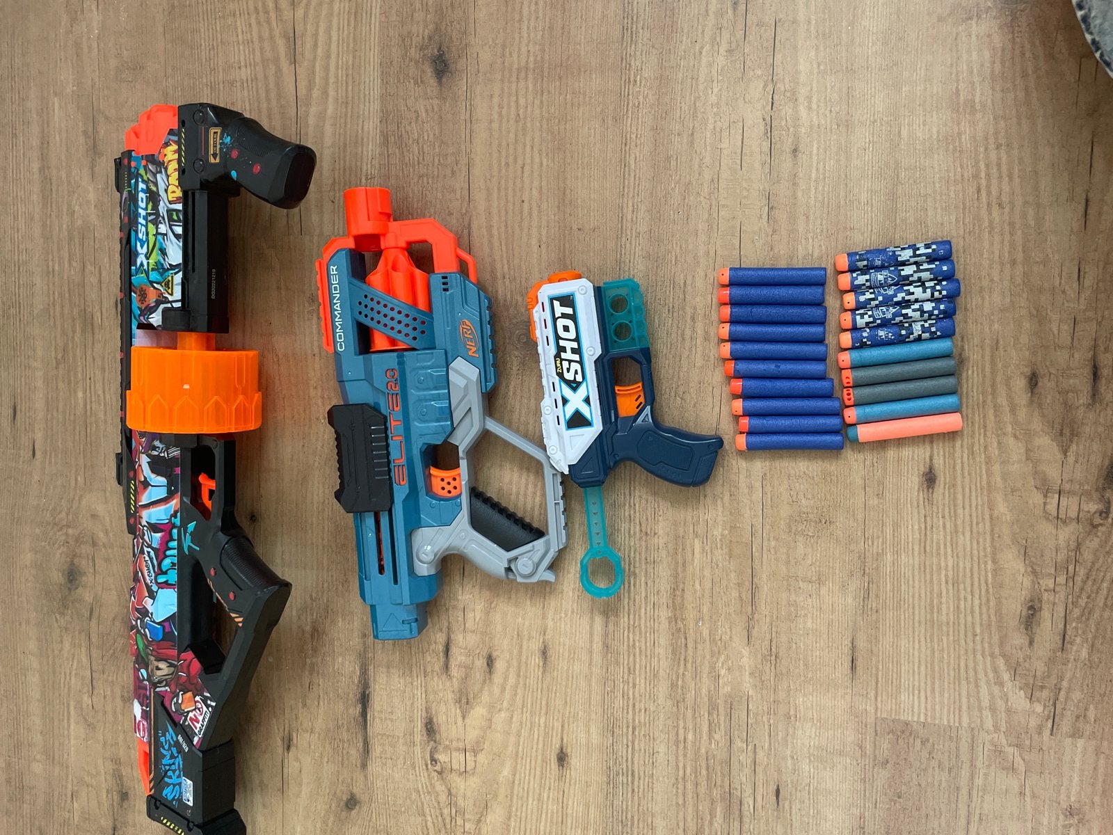 Nerf en X-Shot Blasters met Darts - Complete Set, Ophalen of Verzenden, Gebruikt