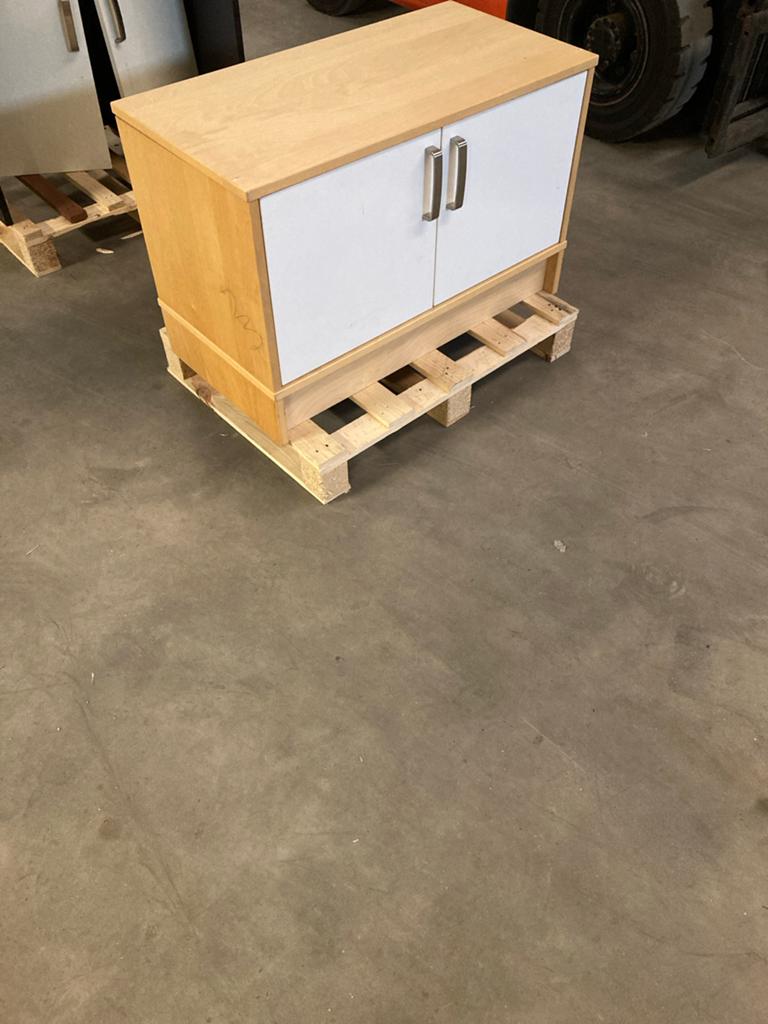 GRATIS IKEA EFFECTIV Kastje met deuren - Berkenfineer/Wit, Ophalen, Gebruikt, 50 tot 100 cm, Minder dan 100 cm