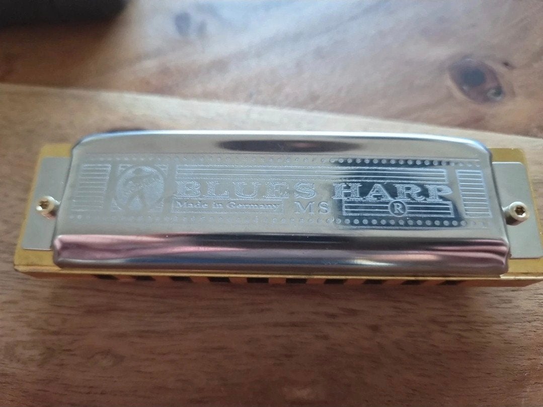 Hohner Blues Harp MS Mondharmonica - Toon A, Ophalen of Verzenden, Zo goed als nieuw, Met koffer of doosje, A-mondharmonica