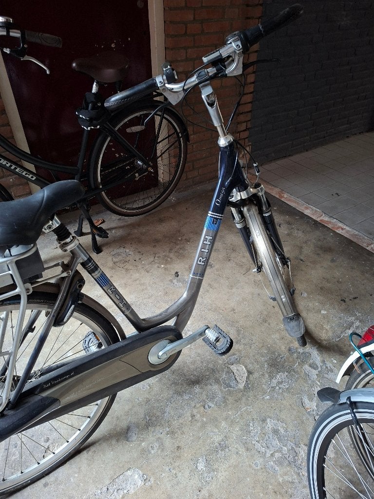 Electriche dames fiets Rihfiets Omega, Gebruikt, 47 tot 51 cm, 50 km per accu of meer, Ophalen