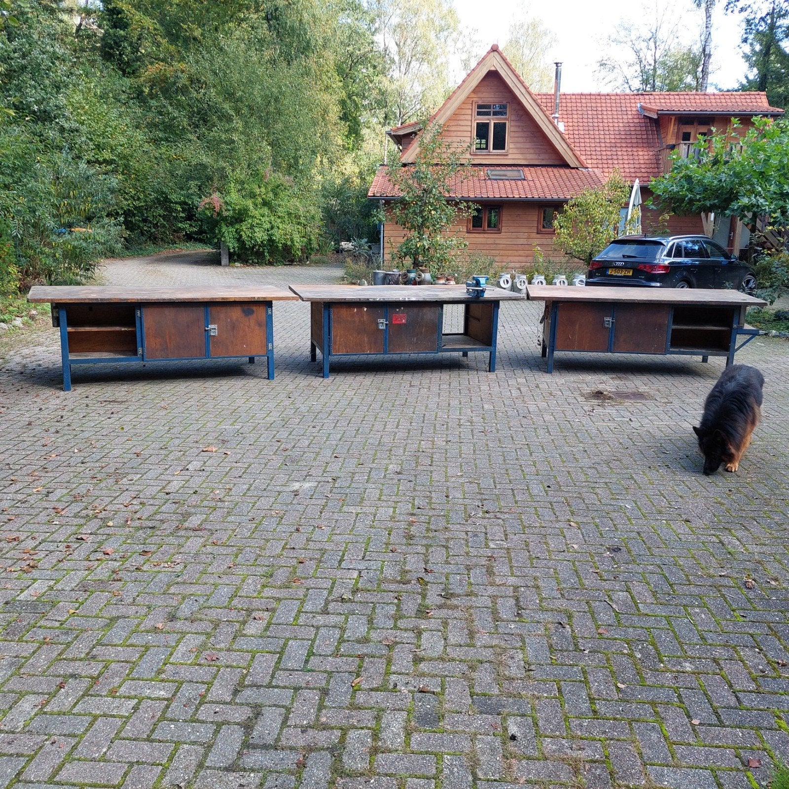 Robuuste werkbanken 3 stuks, Ophalen