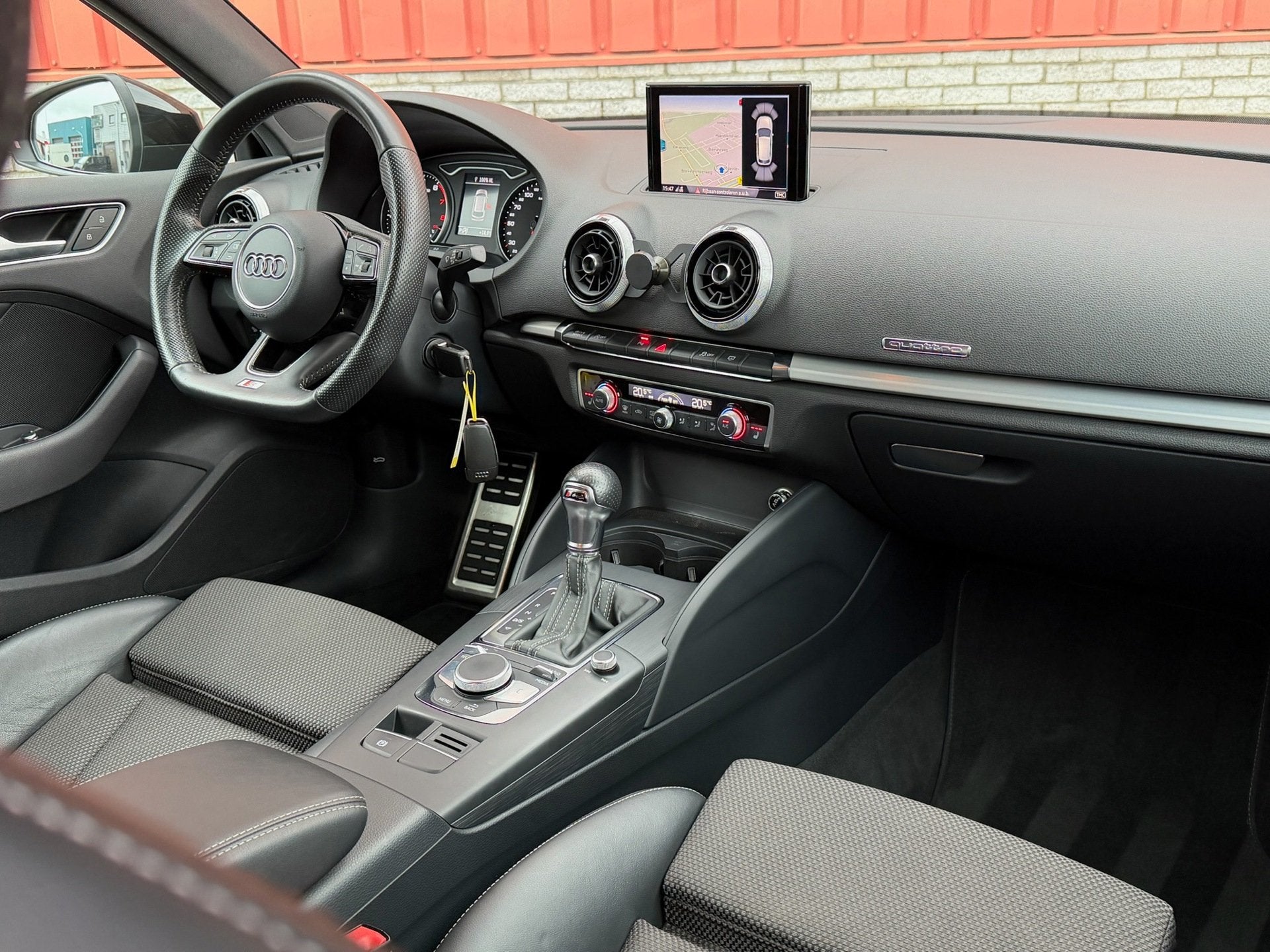 Audi A3 Sportback 40 TFSI quattro 3x S-Line Stoelvw PDC 19", Auto's, Automaat, Gebruikt, 1984 cc, Leder en Stof