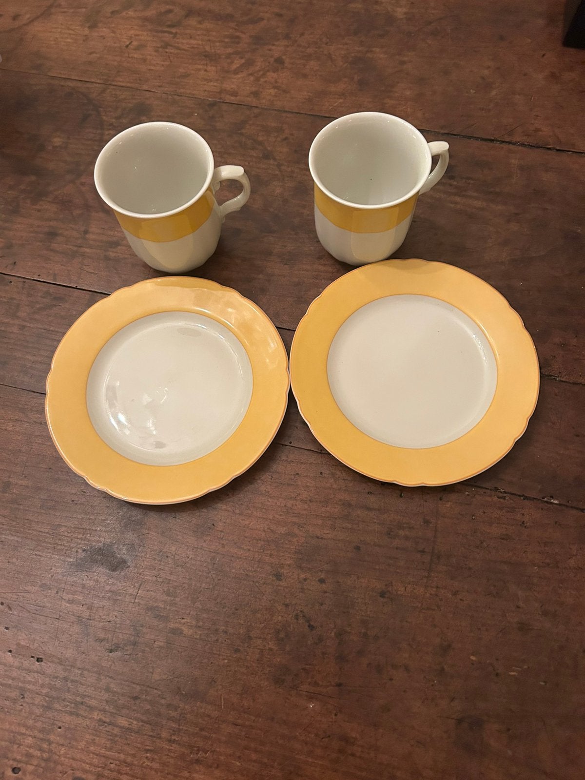 Twee mokken met gebaksbordjes Seltmann Weiden, Ophalen of Verzenden