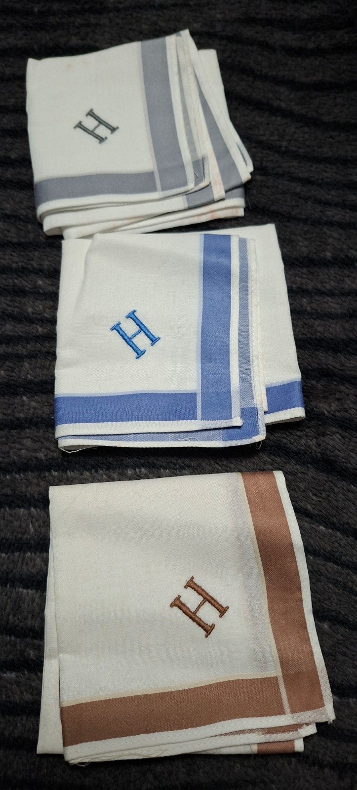 Set van 3 zakdoeken met geborduurde 'H', Ophalen of Verzenden, Nieuw