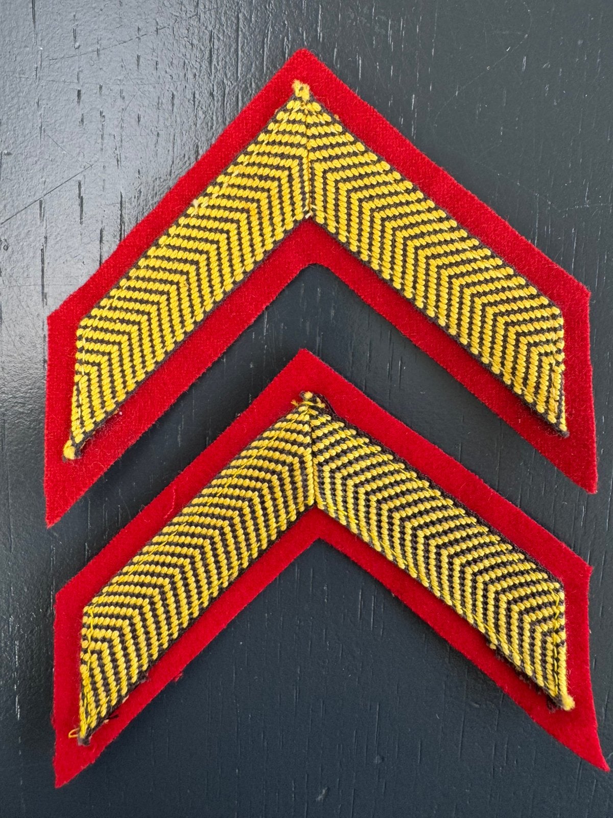 KL set mouwstrepen KMA CT Kadet-korporaal, Ophalen of Verzenden, Landmacht, Nederland, Embleem of Badge