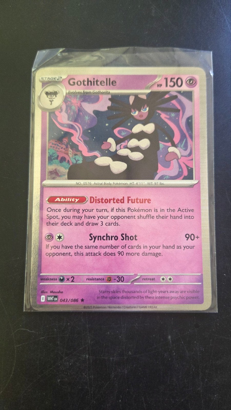 Gothitelle (rare/holo) 043/086 - White Flare Pokémon Kaart, Verzenden, Zo goed als nieuw, Losse kaart, Foil