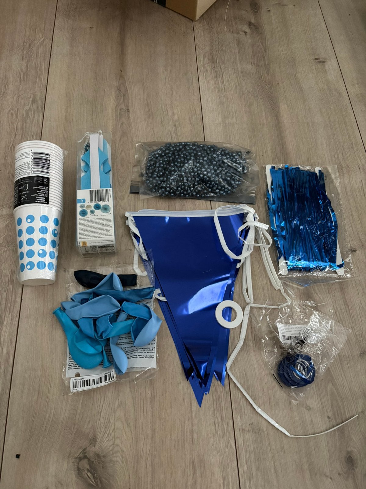 Blauwe versiering / babyshower, Ophalen of Verzenden, Nieuw, Versiering, Verjaardag
